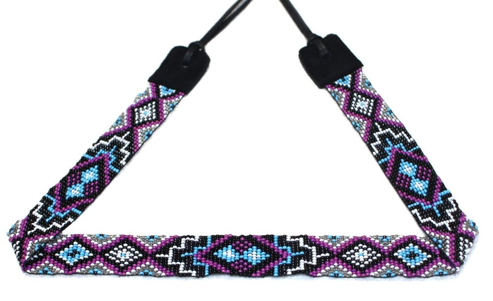 9751 Beaded Hatband Native American Style Southwestern Cow Rode Handmade